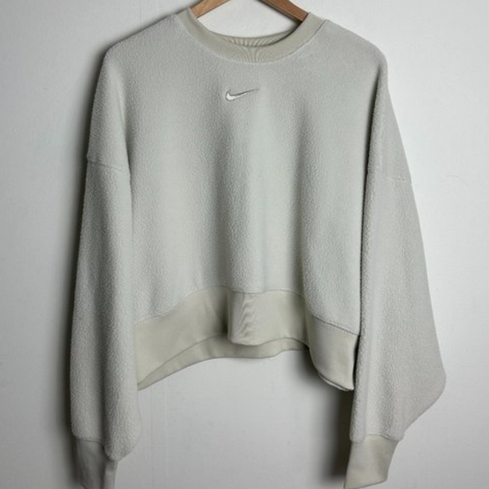 Nike Nsw Plush Mod Crop Crew Sweater Sz S